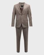 Image 1 of 6: ZEGNA Men's Wool Sharkskin Suit