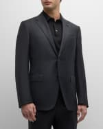 Image 3 of 6: ZEGNA Men's Tonal Plaid Wool Suit