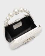 Image 5 of 6: BTB Los Angeles Bijou Bow Beaded Raffia Top-Handle Bag