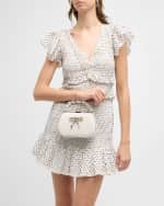 Image 3 of 6: BTB Los Angeles Bijou Bow Beaded Raffia Top-Handle Bag