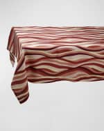 Image 1 of 3: L'Objet Landscape Linen Sateen Tablecloth, 70" x 126"