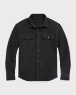 Image 1 of 6: Ralph Lauren Purple Label Men's Brushed Shirt Jacket with Suede Trim