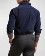 Image 3 of 6: Ralph Lauren Purple Label Men's Aston Corduroy Casual Button-Front Shirt
