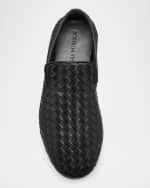 Image 4 of 6: Bottega Veneta Intrecciato Woven Leather Slipper Loafers