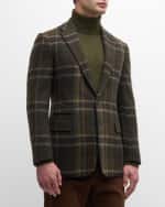 Image 1 of 5: Ralph Lauren Purple Label Men's Handmade Plaid Cashmere Jacket
