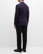 Image 3 of 6: Ralph Lauren Purple Label Men's Kent Handmade Plaid Cashmere Suit Jacket