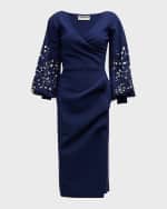 Image 1 of 6: Chiara Boni La Petite Robe Gallilia Cutout Ruffle Sheath Midi Dress