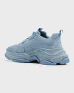 Image 3 of 6: Balenciaga Men's Triple S Sneaker Denim