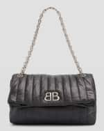 Image 1 of 6: Balenciaga Monaco Medium Quilted Chain Bag