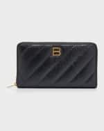 Image 1 of 4: Balenciaga Crush Continental Wallet Quilted