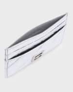 Image 4 of 4: Balenciaga Crush Card Holder Metallized Quilted