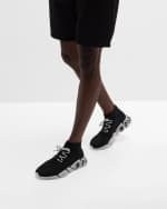 Image 2 of 6: Balenciaga Men's Speed 2.0 Lace-Up Graffiti Recycled Knit Sneakers