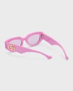 Image 2 of 5: Gucci Geometric Acetate Butterfly Sunglasses