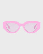Image 4 of 5: Gucci Geometric Acetate Butterfly Sunglasses