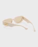 Image 2 of 5: Gucci Embellished Acetate Cat-Eye Sunglasses