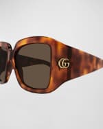 Image 3 of 3: Gucci GG Plastic Rectangle Sunglasses