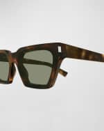 Image 2 of 3: Saint Laurent Calista Acetate Cat-Eye Sunglasses