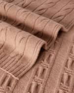Image 3 of 3: Loro Piana Cashmere Cable Knit Scarf