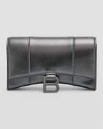 Image 1 of 6: Balenciaga Hourglass Wallet On Chain Metallized