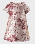 Image 1 of 2: Rachel Riley Girl's Embroidered Garland Damask Shift Dress, Size 2-14