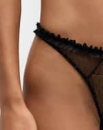 Image 5 of 5: Kiki De Montparnasse Les Follies High-Cut Embroidered G-String