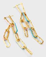 Image 4 of 5: Joanna Laura Constantine Multi-Wave Chain Earrings with Enamel