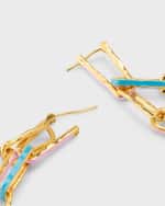 Image 3 of 5: Joanna Laura Constantine Multi-Wave Chain Earrings with Enamel