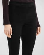 Image 5 of 5: Theory Adbelle High-Waist Suede Leggings