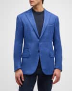 Image 3 of 6: Stefano Ricci Men's Solid Two-Button Blazer