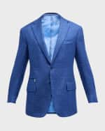 Image 1 of 6: Stefano Ricci Men's Solid Two-Button Blazer