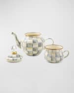 Image 2 of 2: MacKenzie-Childs Sterling Check Enamel High Tea
