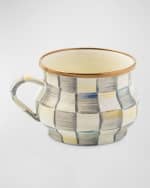 Image 1 of 3: MacKenzie-Childs Sterling Check Enamel Teacup