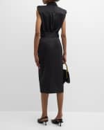 Image 3 of 7: Salon 1884 Calle Button-Front Cargo Skirt