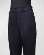 Image 4 of 4: Akris Meghan Mid-Rise Straight-Leg Wool-Cashmere Pants