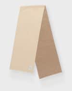 Image 4 of 4: PIACENZA Men's Two-Tone Cashmere-Silk Scarf