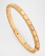 Image 4 of 5: Roberto Coin 18K Rose Gold Diamond Mosaic Bangle