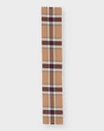 Image 2 of 3: Alonpi Unisex Wool Double-Face Plaid Scarf
