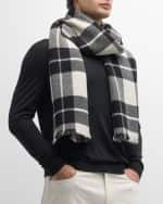 Image 3 of 3: Alonpi Unisex Cashmere Plaid Double-Face Scarf