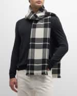 Image 1 of 3: Alonpi Unisex Cashmere Plaid Double-Face Scarf