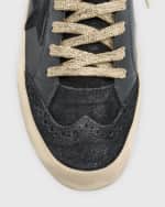 Image 4 of 6: Golden Goose Midstar Mixed Leather Wing-Tip Sneakers