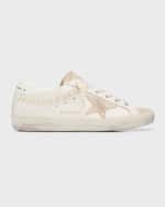 Image 1 of 6: Golden Goose Superstar Mixed Leather Low-Top Sneakers