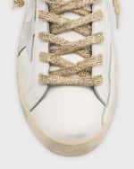 Image 4 of 6: Golden Goose Superstar Mixed Leather Low-Top Sneakers