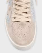 Image 4 of 6: Golden Goose Ballstar Glitter Suede Low-Top Sneakers