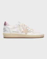 Image 1 of 6: Golden Goose Ballstar Mixed Leather Low-Top Sneakers