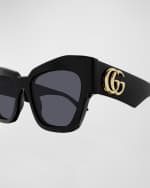 Image 2 of 3: Gucci Monogram Acetate Square Sunglasses
