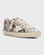 Image 5 of 6: Golden Goose Superstar Snake-Embossed Low-Top Sneakers