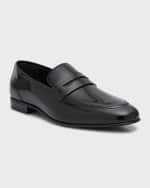 Image 5 of 6: Bally Men's Saix Patent Leather Penny Loafers