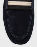 Image 4 of 6: Bally Men's Kansan Suede Driving Shoes