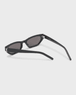 Image 2 of 5: Saint Laurent YSL Plastic Cat-Eye Sunglasses