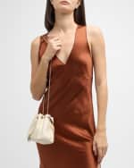 Image 3 of 6: Jimmy Choo Bon Bon Pearly Satin Bucket Bag